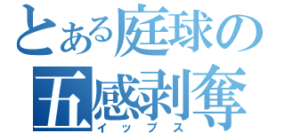 とある庭球の五感剥奪（イップス）