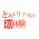 とあるリア充の初体験（オーガニズム）