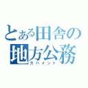 とある田舎の地方公務（ガバメント）