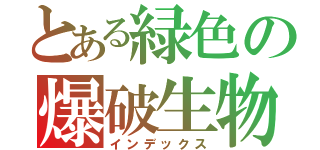とある緑色の爆破生物（インデックス）