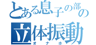 とある息子の部屋の立体振動筒（オナホ）