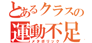 とあるクラスの運動不足（メタボリック）