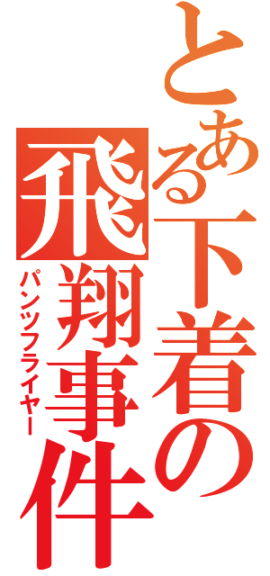 とある下着の飛翔事件（パンツフライヤー）