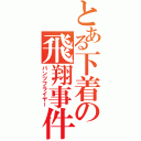 とある下着の飛翔事件（パンツフライヤー）