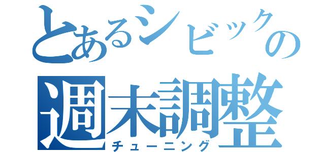 とあるシビックの週末調整（チューニング）