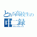 とある高校生の中二録（ブラックボックス）