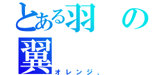 とある羽の翼（オレンジ、）