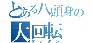 とある八頭身の大回転（ゲッダン）