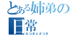 とある姉弟の日常（たつきとさつき）