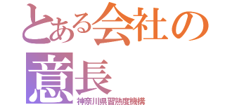 とある会社の意長（神奈川県習熟度機構）