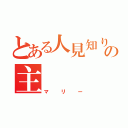 とある人見知りの主（マリー）