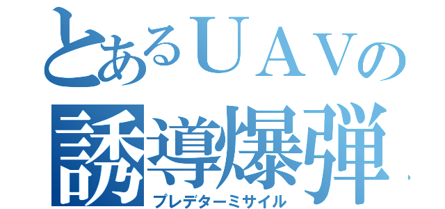 とあるＵＡＶの誘導爆弾（プレデターミサイル）