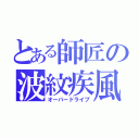 とある師匠の波紋疾風（オーバードライブ）