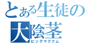 とある生徒の大陰茎（ビッグマグナム）