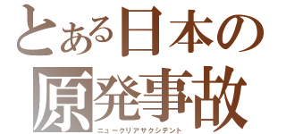 とある日本の原発事故（ニュークリアサクシデント）