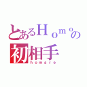 とあるＨｏｍｏの初相手（ｈｏｍａｒｅ）