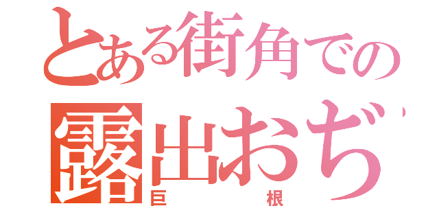 とある街角での露出おぢさん（巨根）