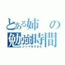 とある姉の勉強時間（ジャマをするな）