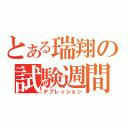 とある瑞翔の試験週間（デプレッション）