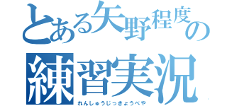 とある矢野程度の練習実況部屋（れんしゅうじっきょうべや）