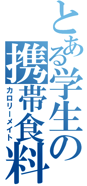 とある学生の携帯食料（カロリーメイト）