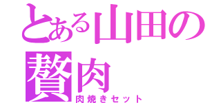 とある山田の贅肉（肉焼きセット）