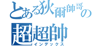 とある狄爾帥哥の超超帥（インデックス）