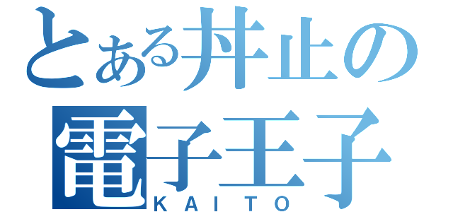 とある丼止の電子王子（ＫＡＩＴＯ）