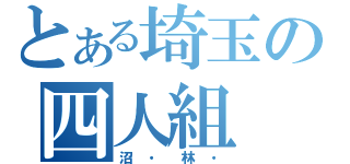 とある埼玉の四人組（沼・林・）