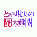 とある現実の最大難関（コンプレックス）