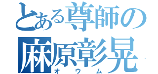 とある尊師の麻原彰晃（オウム）