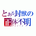 とある封獣の正体不明（アンノーン）