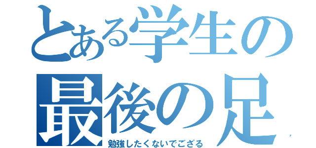 とある学生の最後の足掻き（勉強したくないでござる）