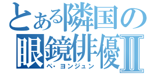 とある隣国の眼鏡俳優Ⅱ（ペ・ヨンジュン）