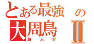 とある最強 の大周鳥Ⅱ（超人評）