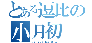 とある逗比の小月初（Ｎｏ Ｚｕｏ Ｎｏ Ｄｉｅ ）