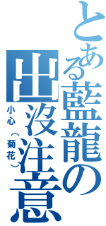 とある藍龍の出沒注意！（小心（菊花））