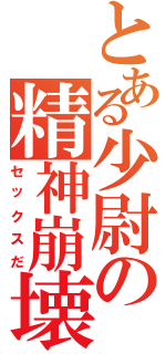 とある少尉の精神崩壊Ⅱ（セックスだ）