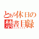 とある休日の禁書目録（インデックス）