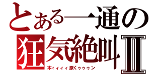 とある一通の狂気絶叫Ⅱ（木ィィィィ原くゥゥゥン）