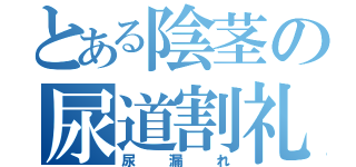 とある陰茎の尿道割礼（尿漏れ）