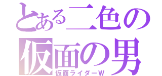 とある二色の仮面の男（仮面ライダーＷ）