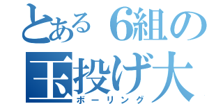 とある６組の玉投げ大会（ボーリング）