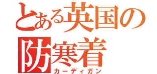 とある英国の防寒着（カーディガン）