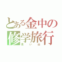 とある金中の修学旅行（思い出）