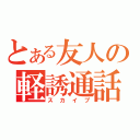 とある友人の軽誘通話（スカイプ）