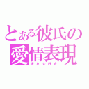 とある彼氏の愛情表現（彼女大好き）