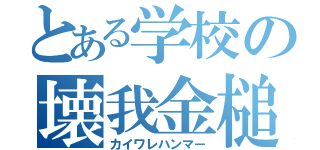 とある学校の壊我金槌（カイワレハンマー）