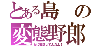 とある島の変態野郎（なに妄想してんだよ！）