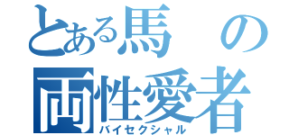 とある馬の両性愛者（バイセクシャル）